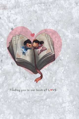 Das Love Is Finding You In Our Book Of Love Wallpaper 320x480