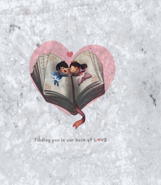 Kostenloses Love Is Finding You In Our Book Of Love Wallpaper für iPhone 6 Plus