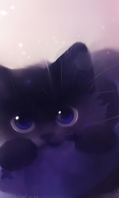 Fondo de pantalla Cute Kitty Art 240x400
