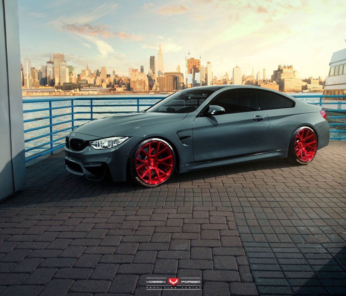 Screenshot №1 pro téma BMW M4 Red Wheels 1200x1024