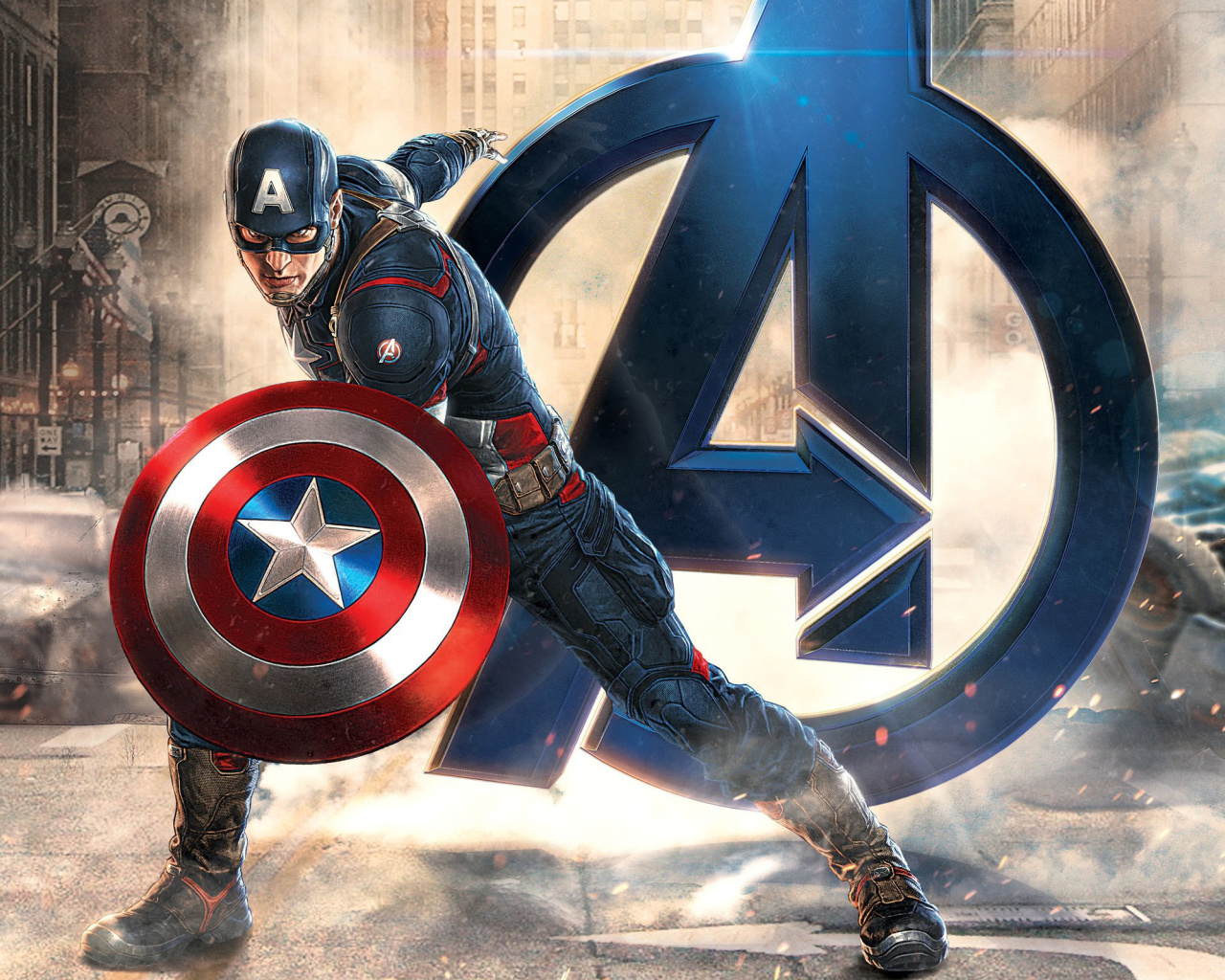 Обои Captain America Marvel Avengers 1280x1024