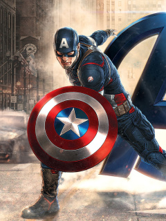 Fondo de pantalla Captain America Marvel Avengers 240x320