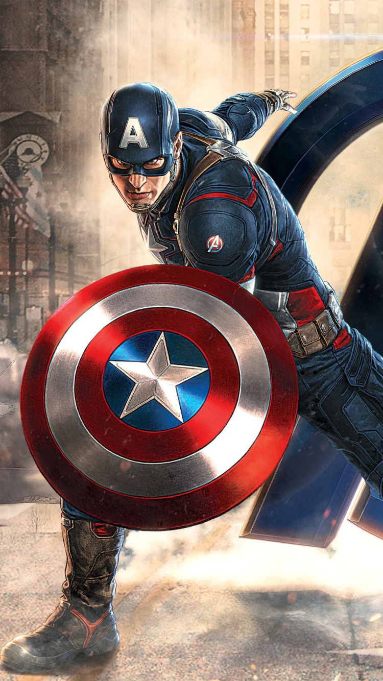 Das Captain America Marvel Avengers Wallpaper 750x1334