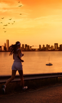 Fondo de pantalla Running Is Freedom 240x400