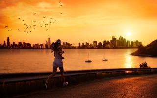 Running Is Freedom Wallpaper for Android, iPhone and iPad