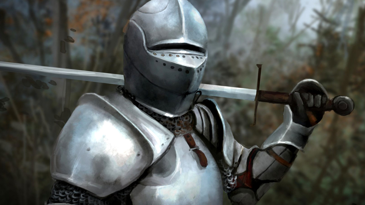 Обои Medieval knight in armor 1280x720