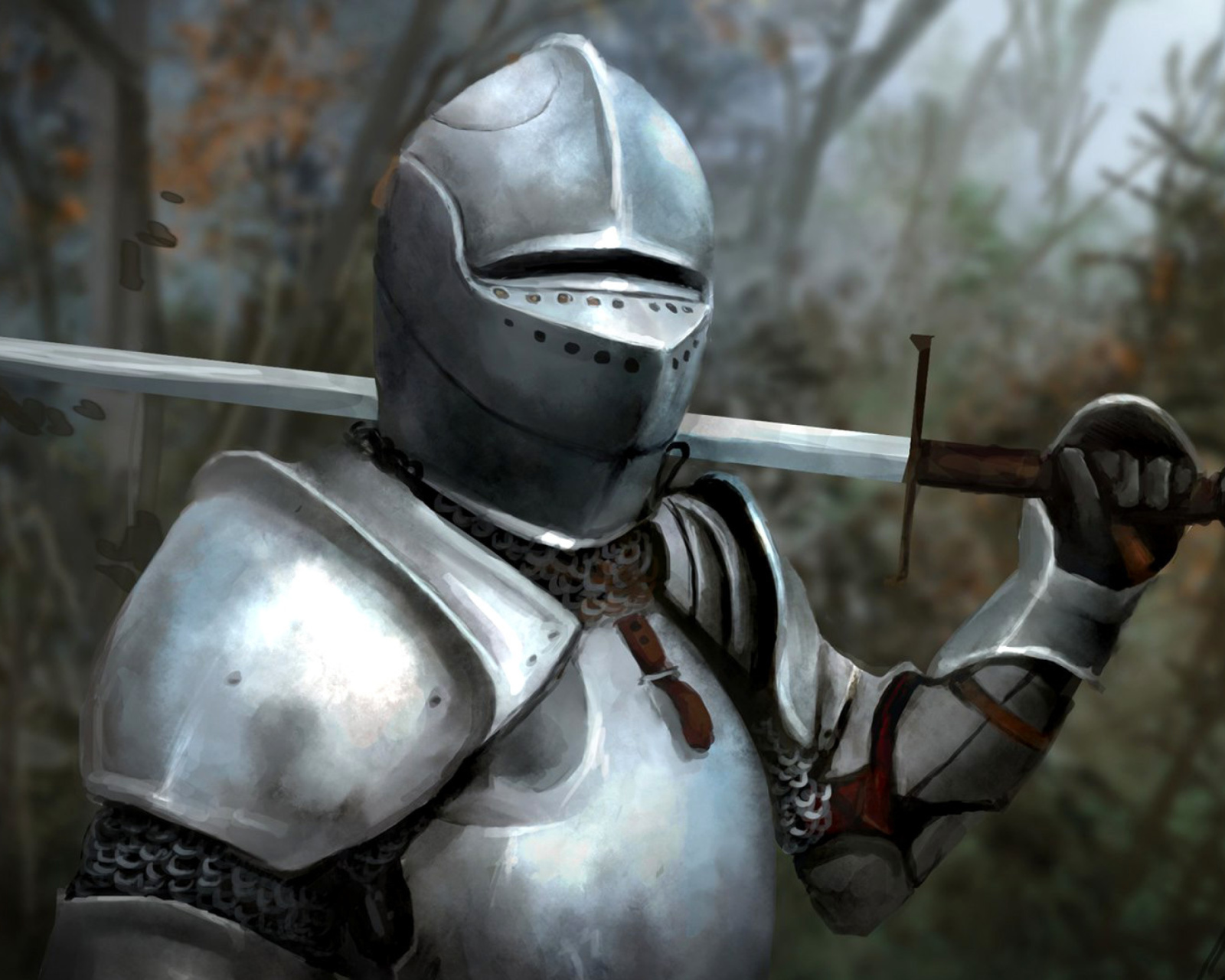 Fondo de pantalla Medieval knight in armor 1600x1280