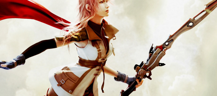 Lightning Final Fantasy XIII wallpaper 720x320
