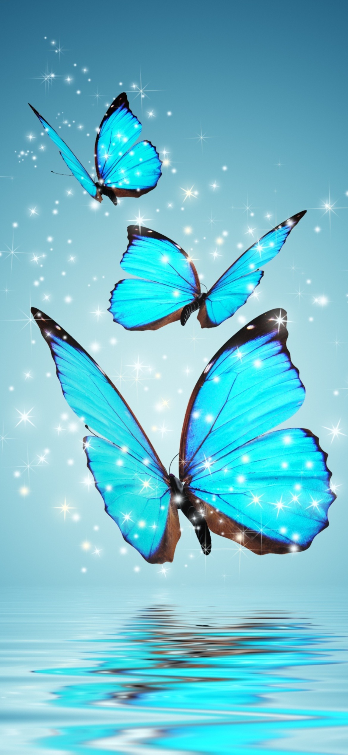 Screenshot №1 pro téma Glistening Magic Butterflies 1170x2532