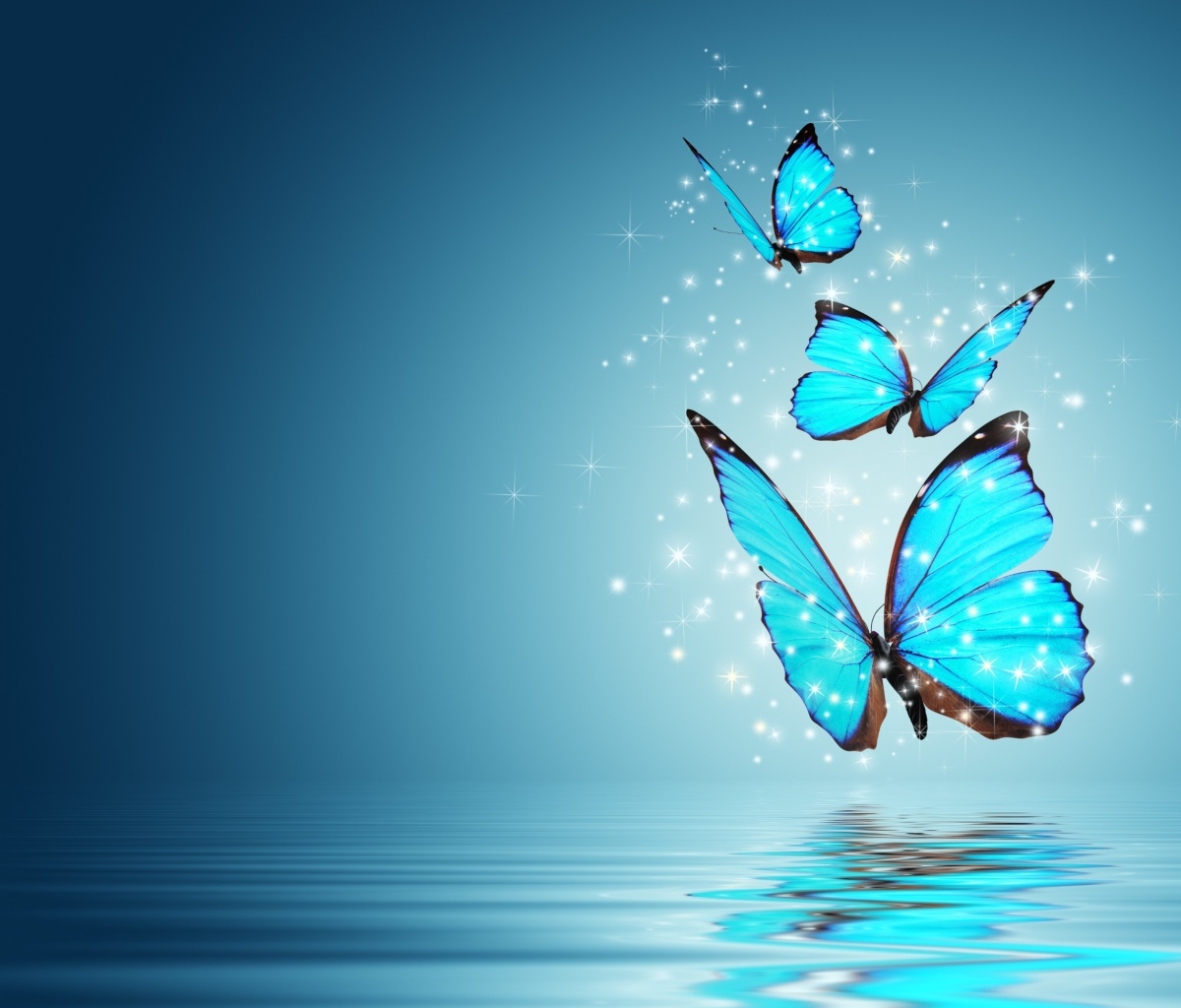 Das Glistening Magic Butterflies Wallpaper 1200x1024