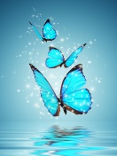 Das Glistening Magic Butterflies Wallpaper 132x176