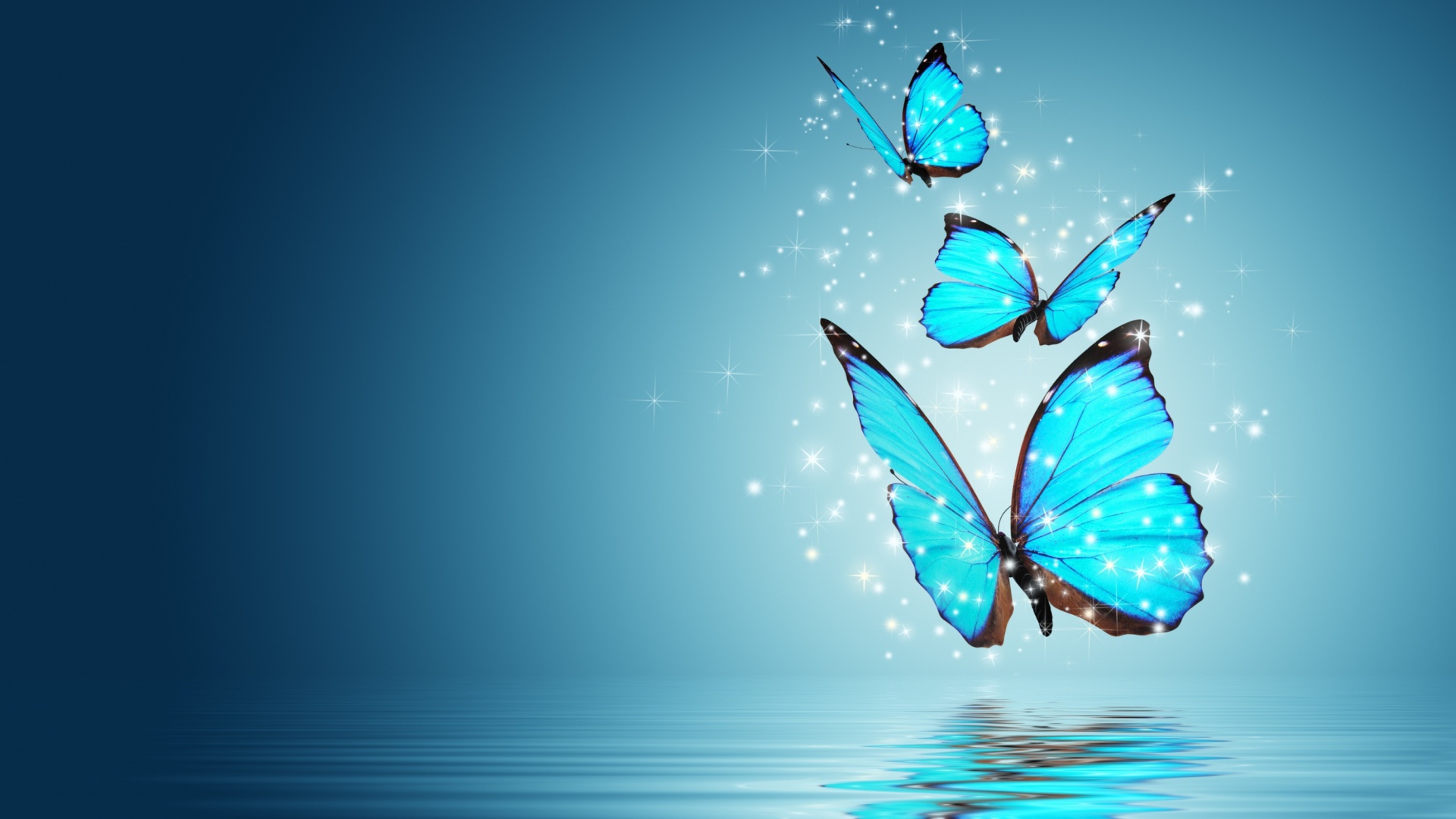 Sfondi Glistening Magic Butterflies 1920x1080