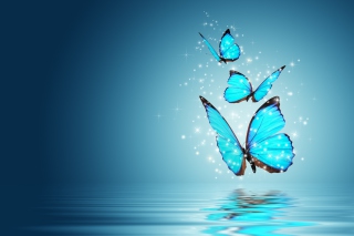 Glistening Magic Butterflies Background for Android, iPhone and iPad