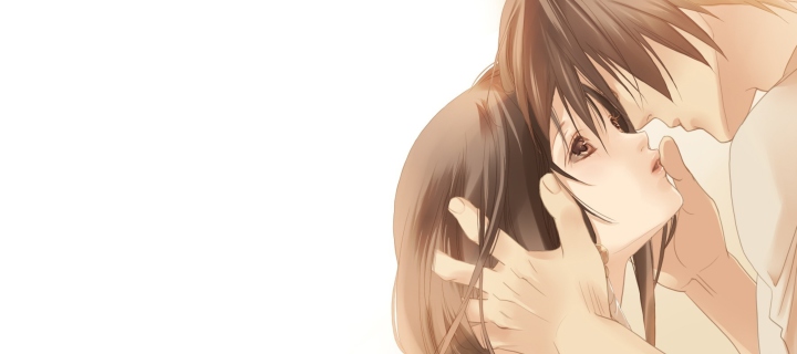 Sfondi Anime Couple Sweet Love Kiss 720x320