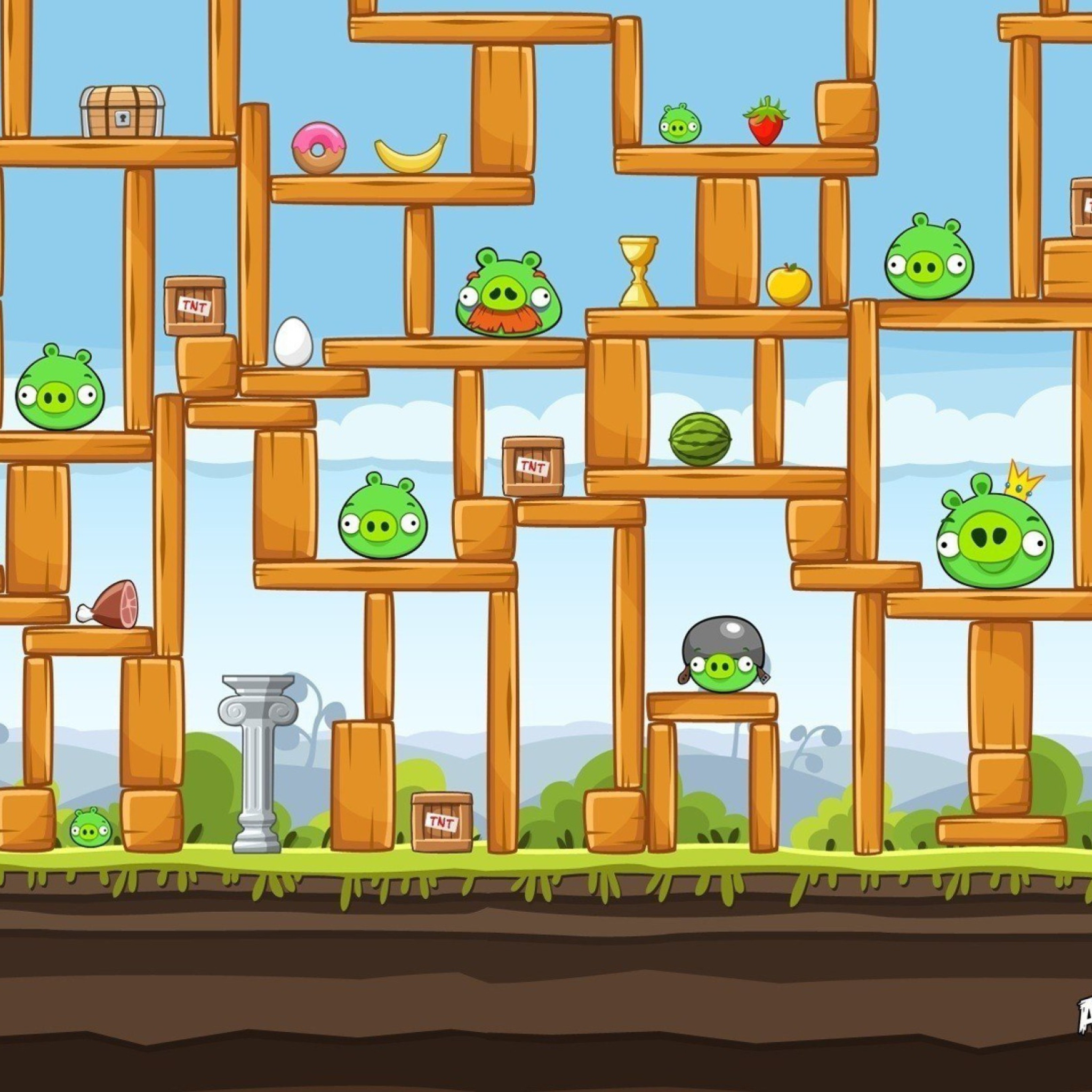 Обои Angry Birds 2048x2048