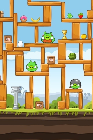 Das Angry Birds Wallpaper 320x480