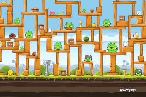 Das Angry Birds Wallpaper 480x320