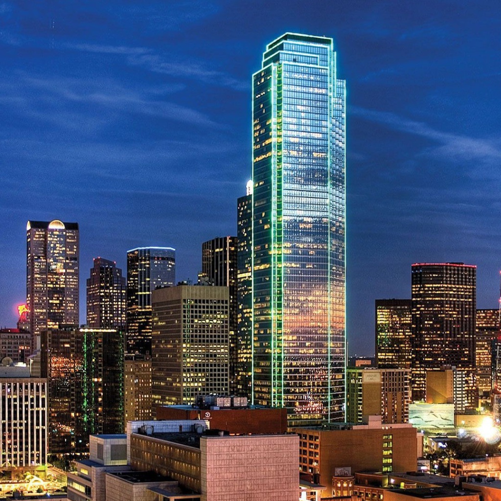 Fondo de pantalla Dallas Skyline 1024x1024
