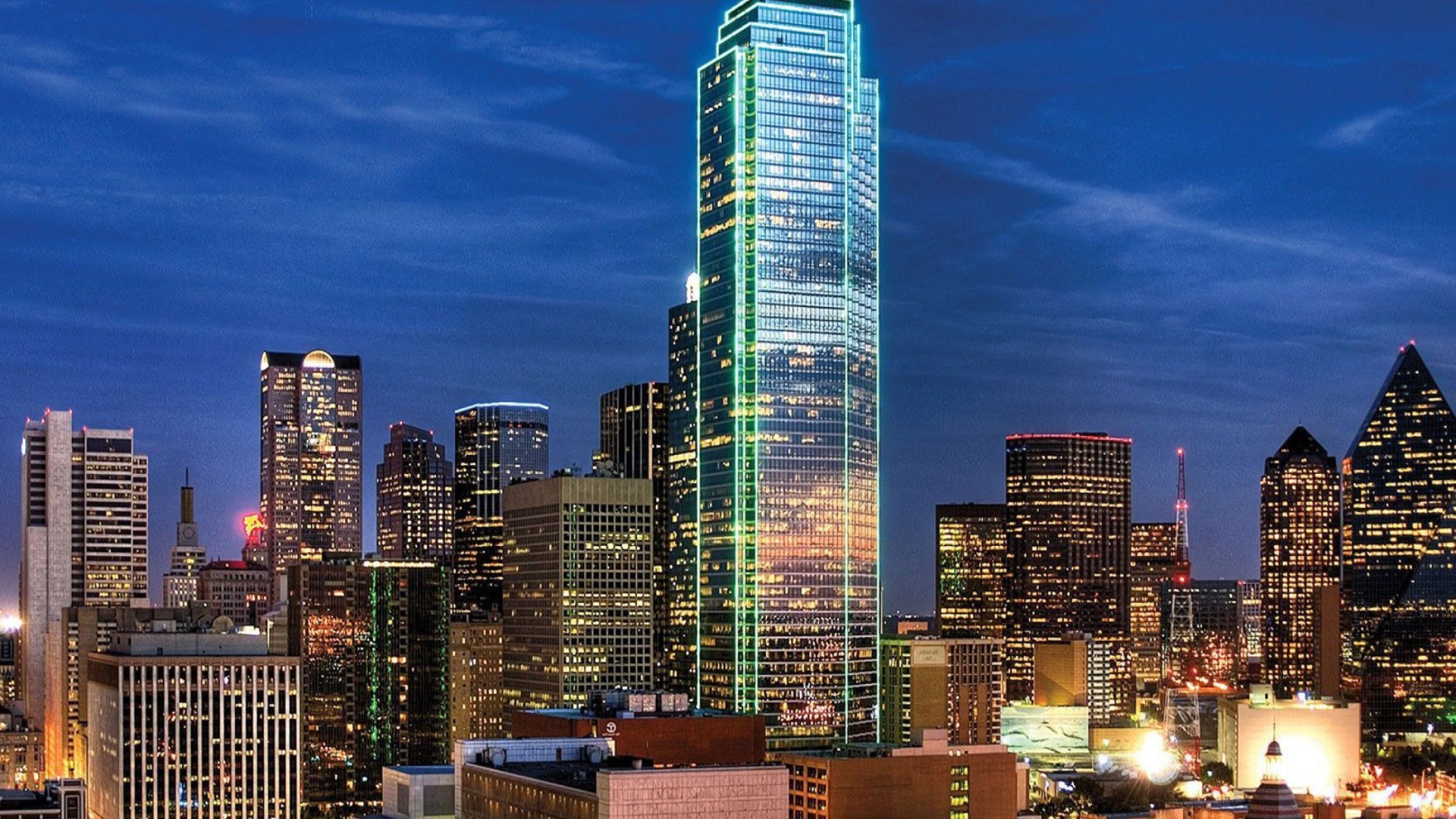 Das Dallas Skyline Wallpaper 1920x1080