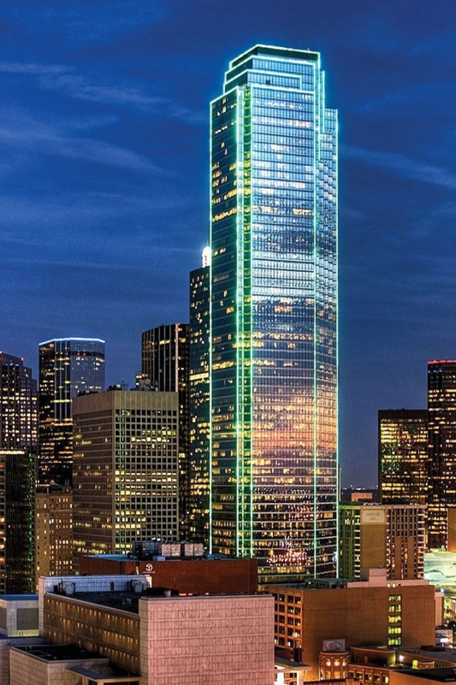 Dallas Skyline wallpaper 640x960