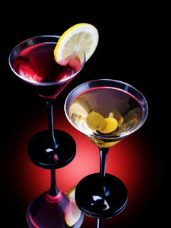 Sfondi Cocktail With Olives 240x320