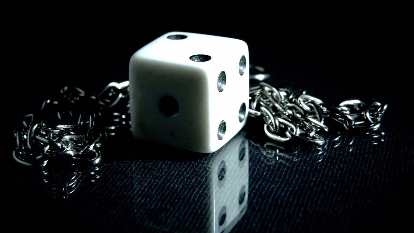 Dice And Metal Chain wallpaper 1366x768