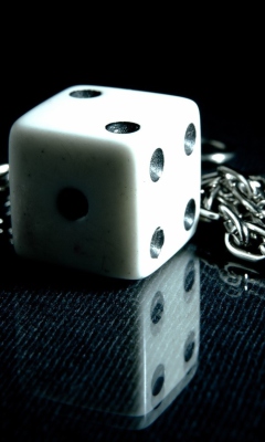 Dice And Metal Chain wallpaper 240x400