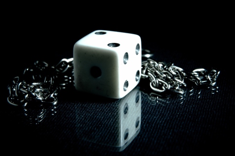 Dice And Metal Chain wallpaper 480x320