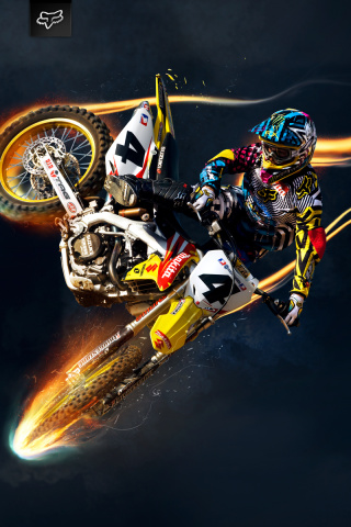 Fondo de pantalla Freestyle Motocross 320x480