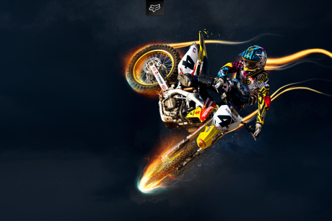 Fondo de pantalla Freestyle Motocross 480x320