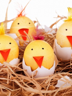 Smile Easter Eggs wallpaper 240x320