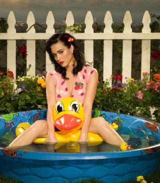 Katy Perry And Yellow Duck - Obrázkek zdarma pro Nokia X2-02
