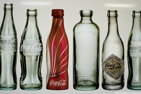 Fondo de pantalla Old Coca Cola Bottles 480x320