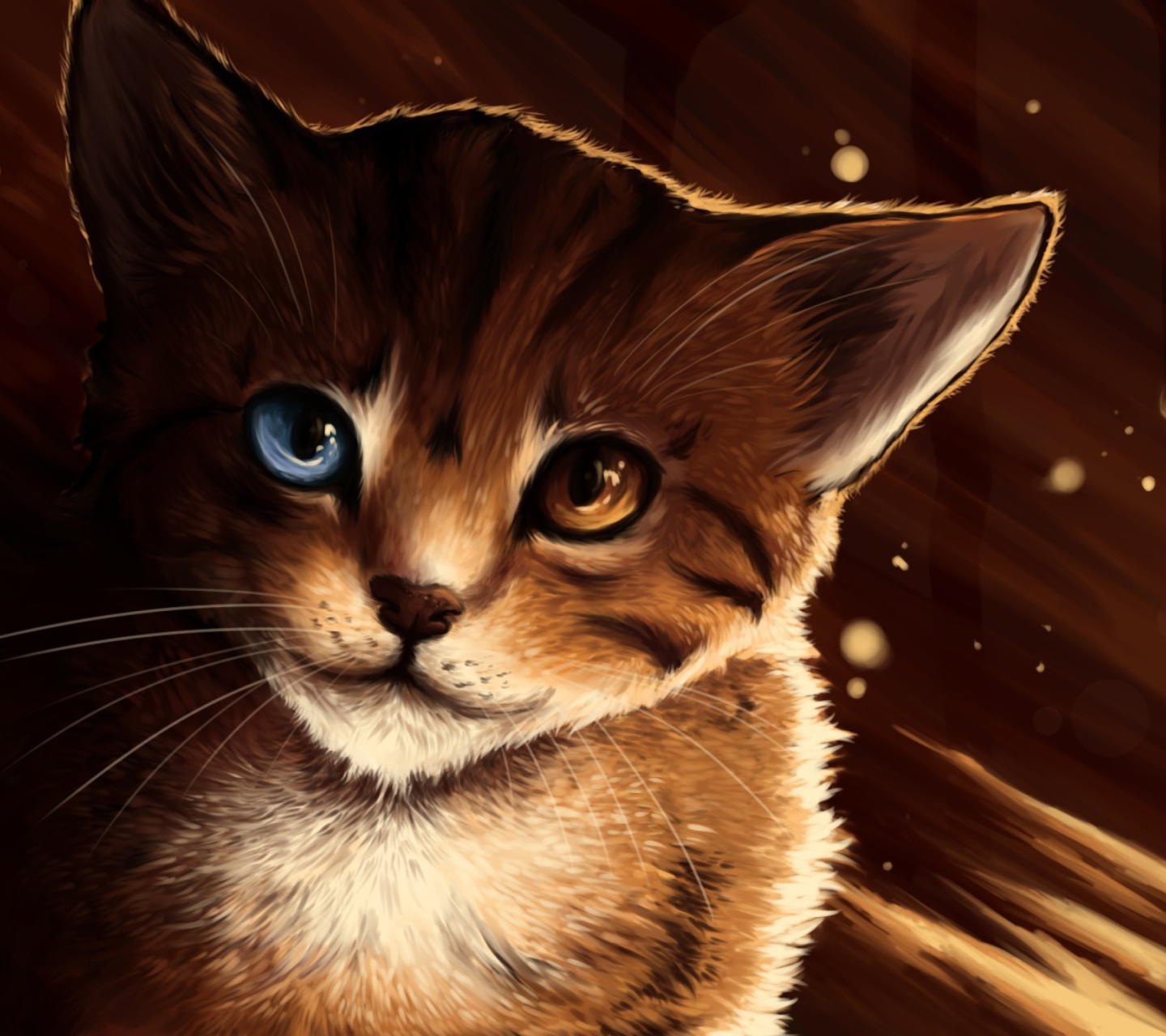 Fondo de pantalla Drawn Cat 1440x1280
