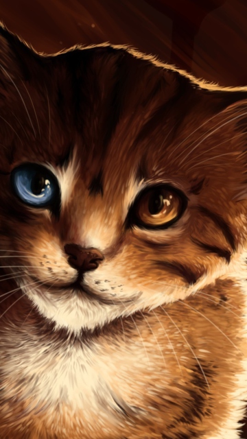 Fondo de pantalla Drawn Cat 360x640