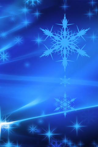 Fondo de pantalla Snowflakes 320x480