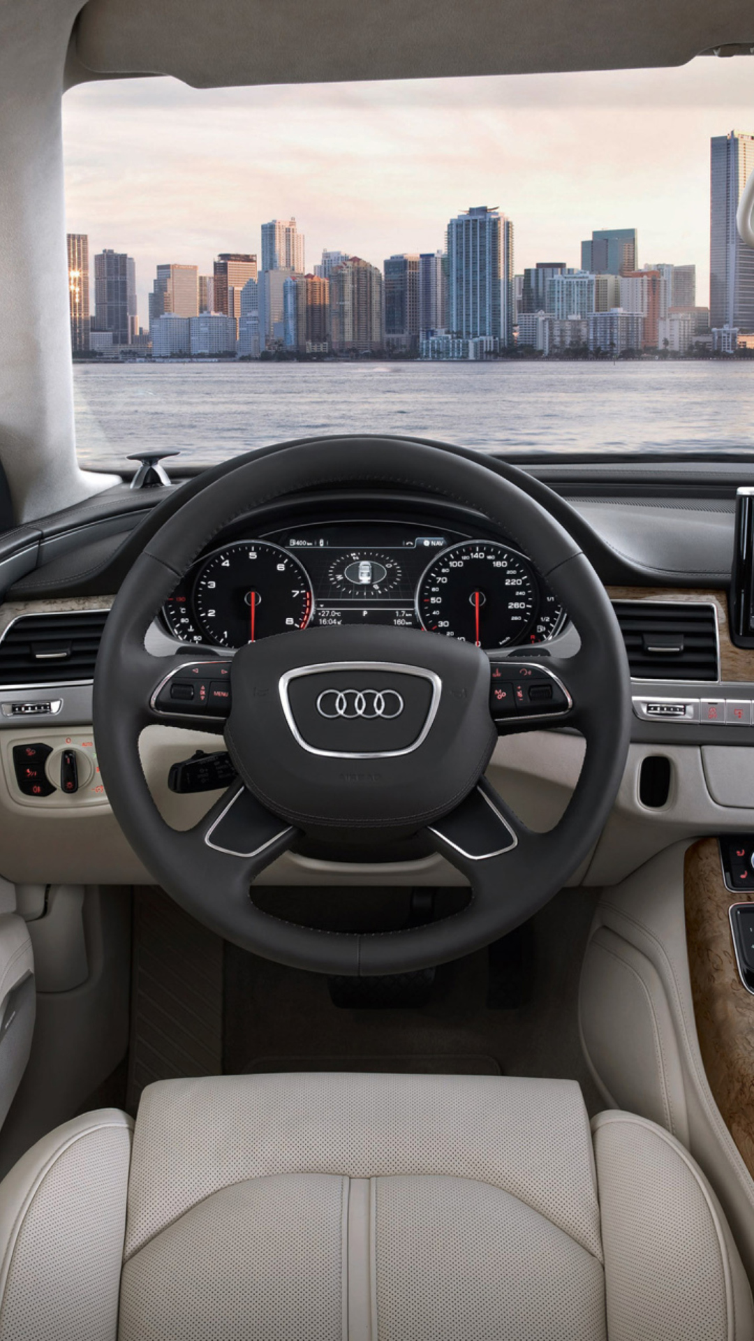 Fondo de pantalla Audi A8 Interior 1080x1920