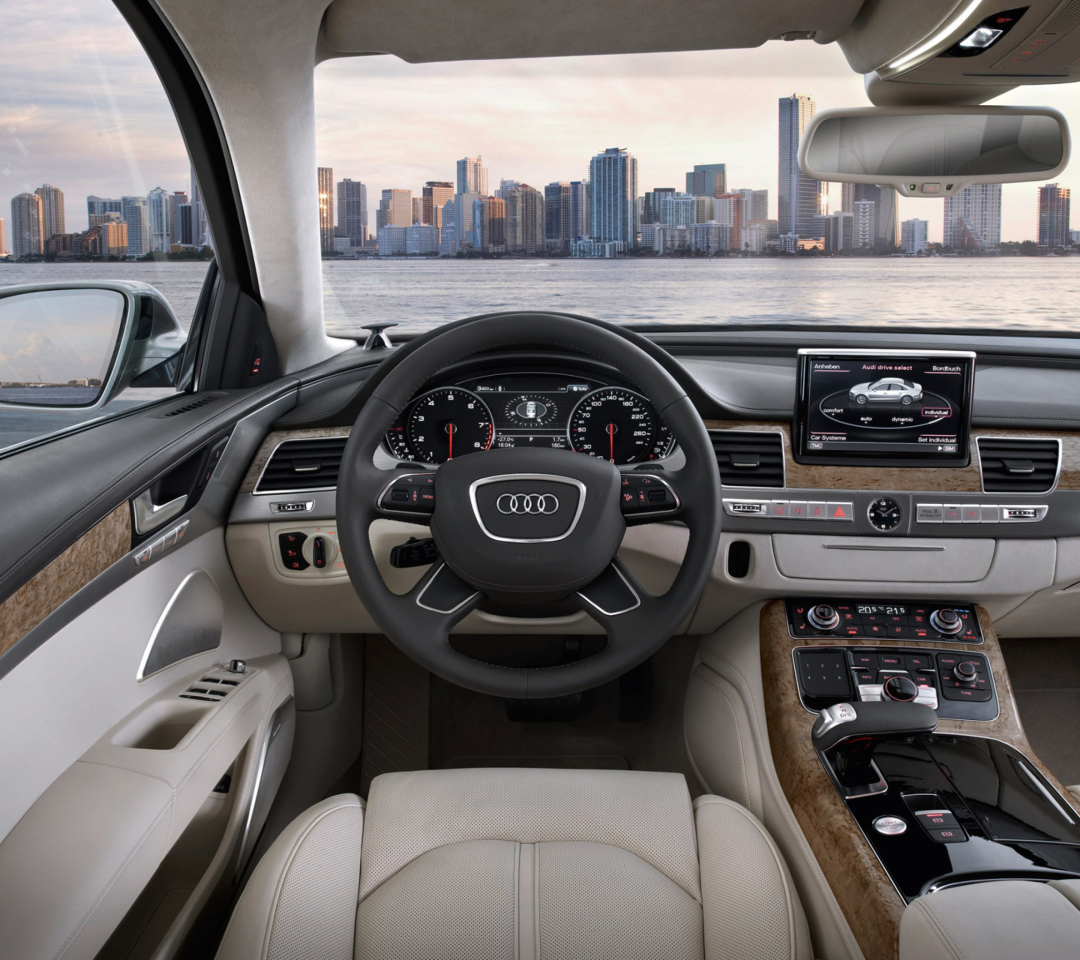 Fondo de pantalla Audi A8 Interior 1080x960