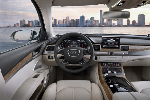 Fondo de pantalla Audi A8 Interior 480x320