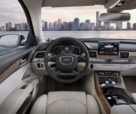 Fondo de pantalla Audi A8 Interior 480x400