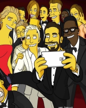 Das Simpsons Oscar Selfie Wallpaper 176x220