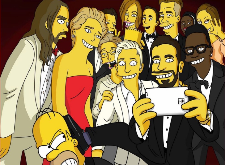 Обои Simpsons Oscar Selfie