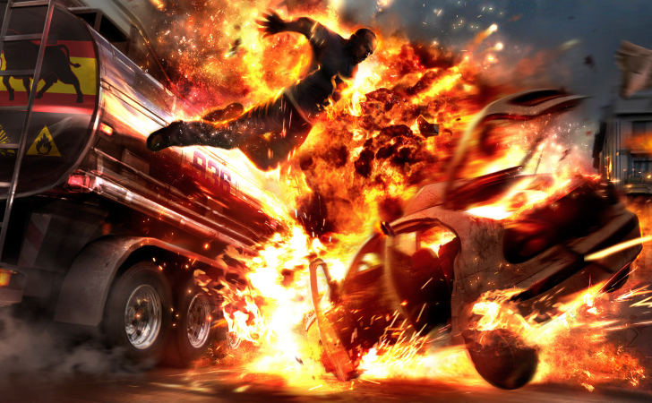 Car Crash Explosion wallpaper