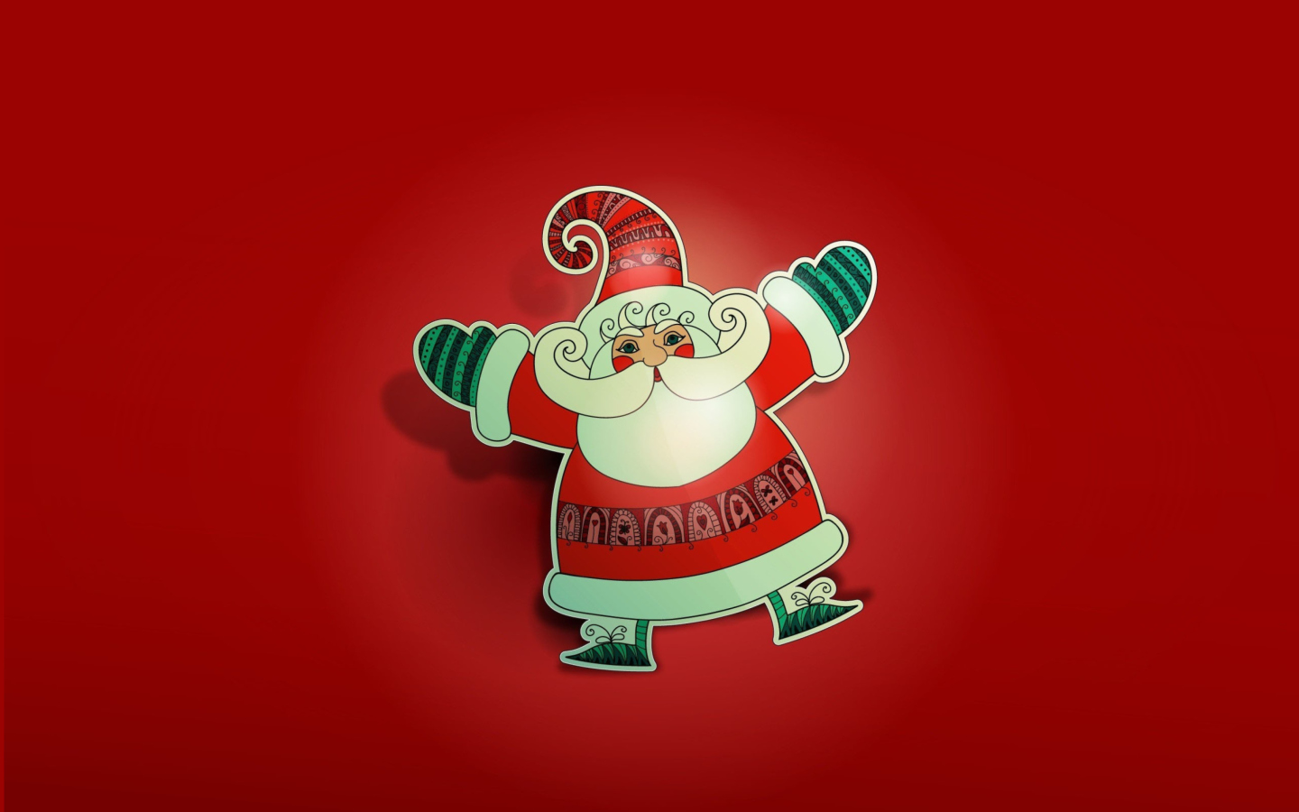 Das Dancing Santa Wallpaper 1440x900