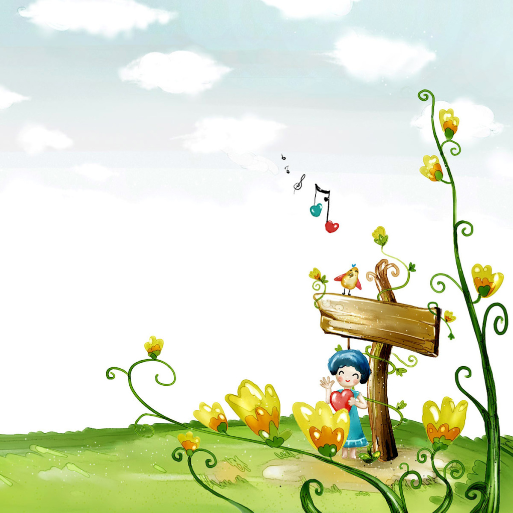 Das Fairyland Illustration Wallpaper 1024x1024