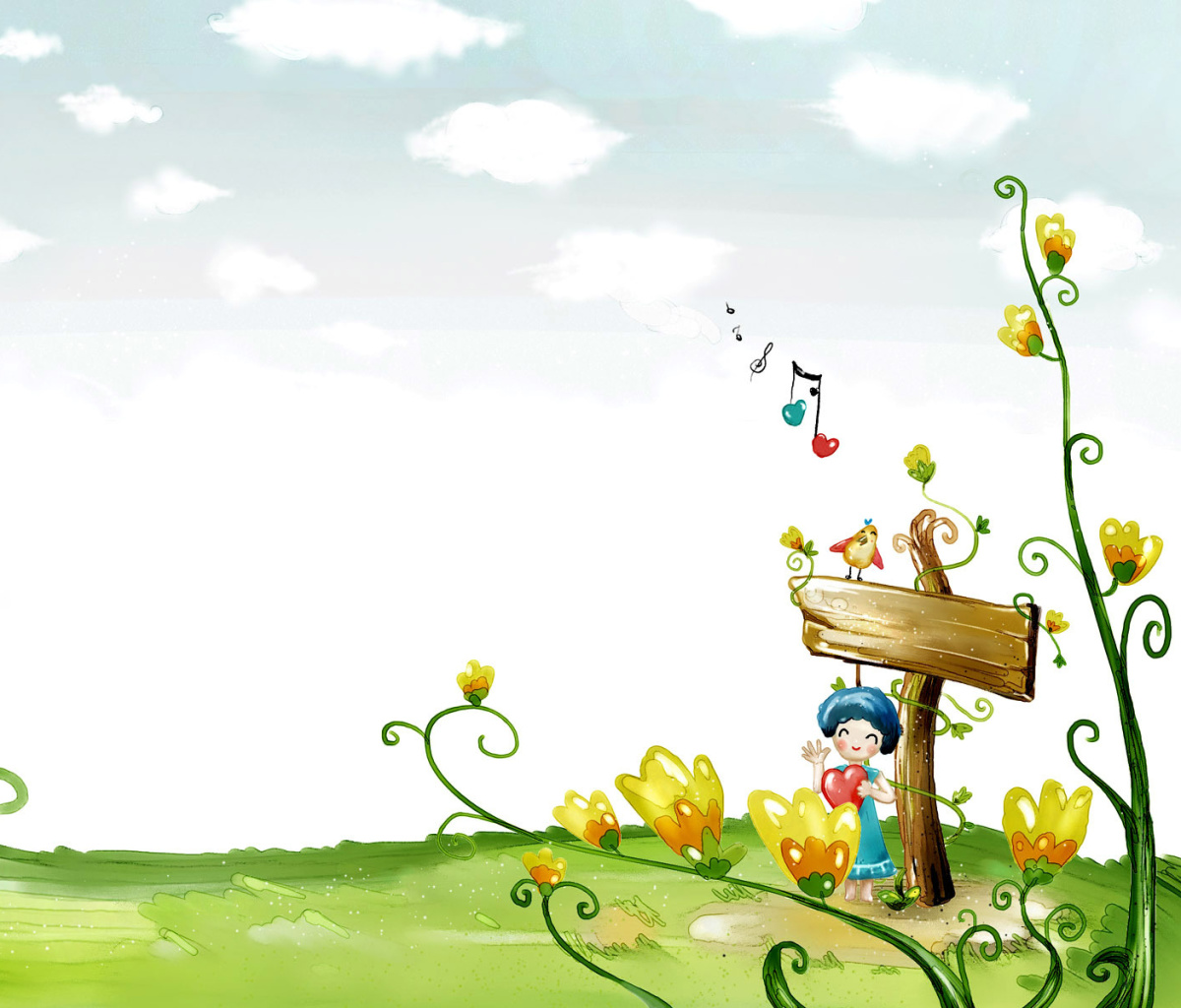 Das Fairyland Illustration Wallpaper 1200x1024