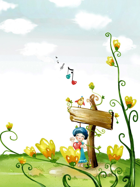 Fairyland Illustration wallpaper 480x640