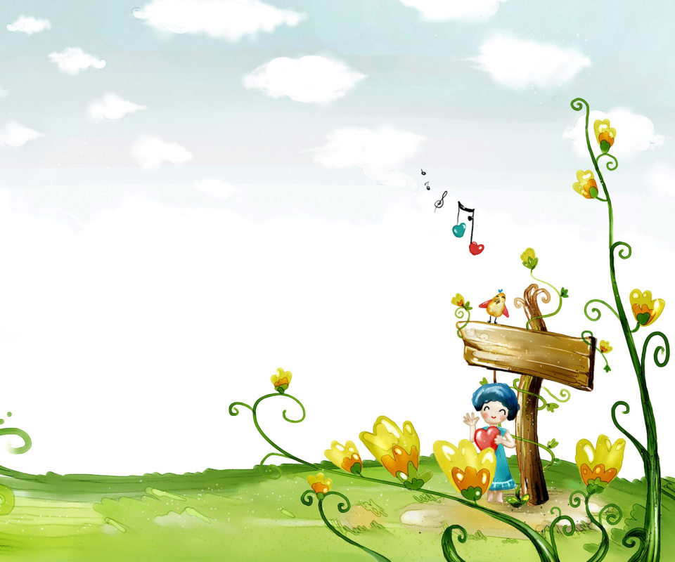 Das Fairyland Illustration Wallpaper 960x800