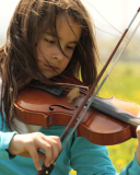 Girl Playing Violin wallpaper 128x160