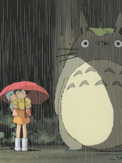 My Neighbor Totoro Japanese animated fantasy film wallpaper 240x320
